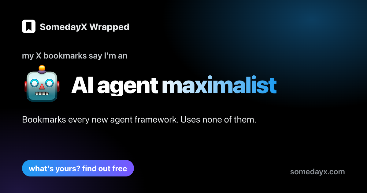 Wrapped persona card: AI agent maximalist